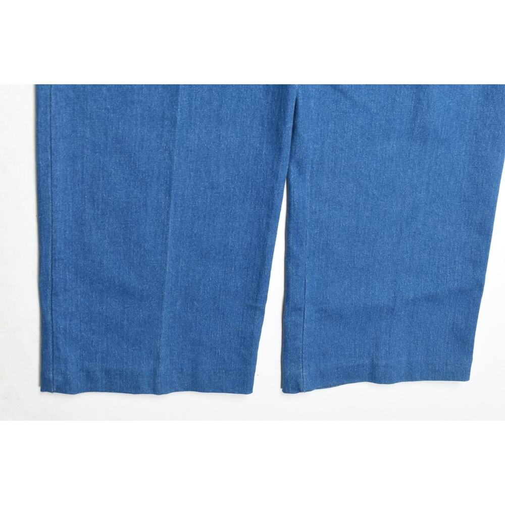 SEZANE Denim Trousers Womens 42 Blue Relaxed Fit Wide-Leg High-Rise - Picture 4 of 13